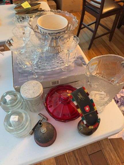 Assorted Vintage Glassware & Collectibles