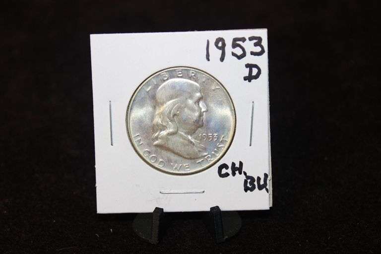 1953-D U.S. Franklin Silver Half Dollar