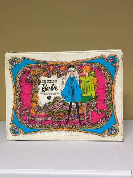 Vintage 1968 Mattel Barbie Double Doll Case W/ Doll & More