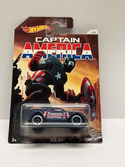 Hot Wheels Marvel Captain America RD-08 Die-Cast Car DJK81 (4/8) in Original Packaging 2016 Release