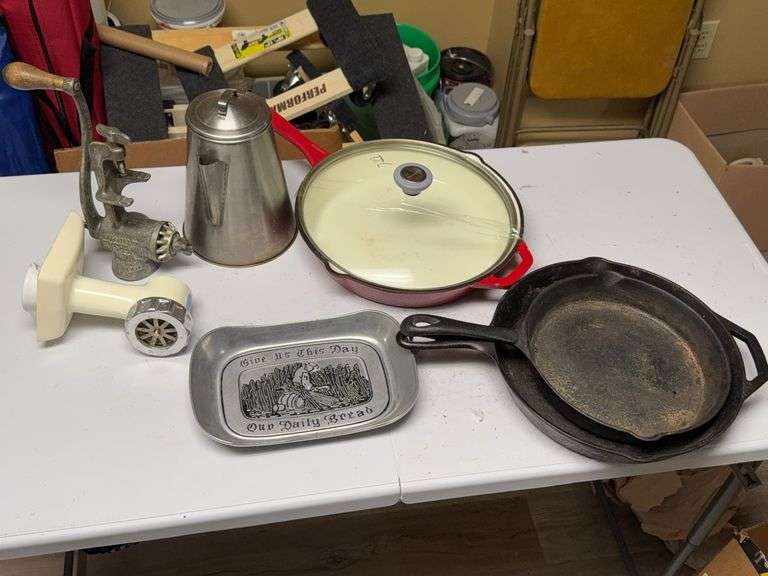 Cast Iron Cookware, Meat Grinder & Kitchenware