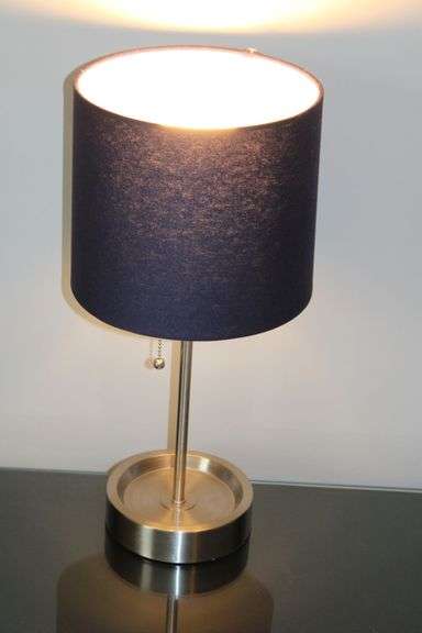 Modern Satin Nickel Table Lamp