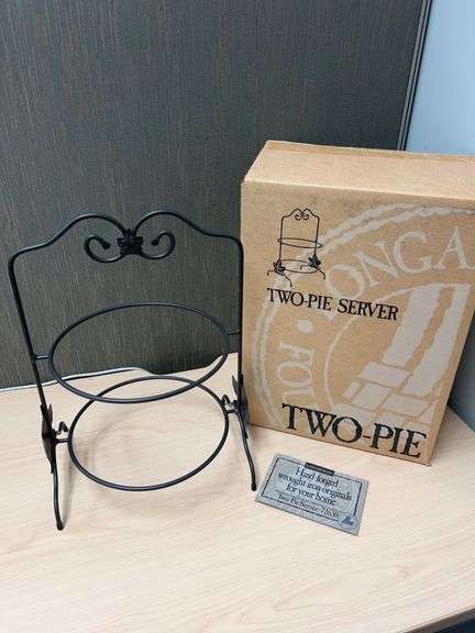 Longaberger Hand-Forged Wrought Iron Two-Pie Server with Original Box and Card, Foundry Collection #