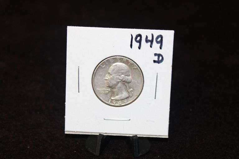 1949-D U.S. Washington Silver Quarter