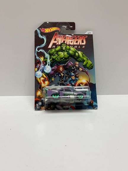 Hot Wheels Marvel Avengers Assemble Jaded Die-Cast Car #6 Hulk Themed, Mattel FKD56 2014 MOC New Pac