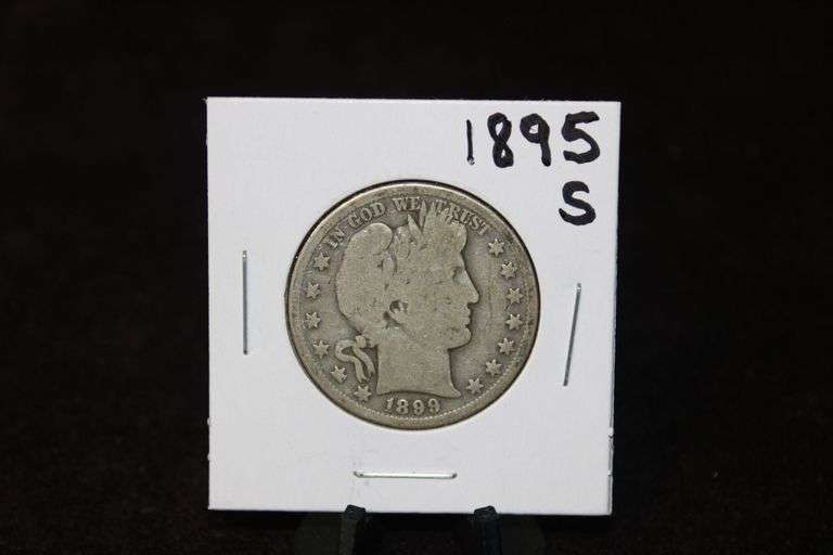 1895-S U.S. Barber Silver Half Dollar