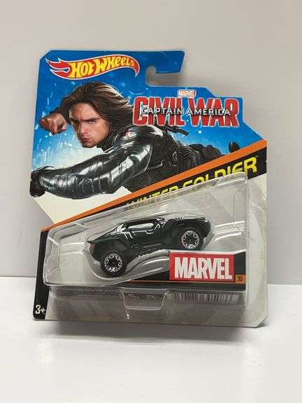 Hot Wheels Marvel Captain America Civil War Winter Soldier Die-Cast Car, Carded, 2015 Release, Matte
