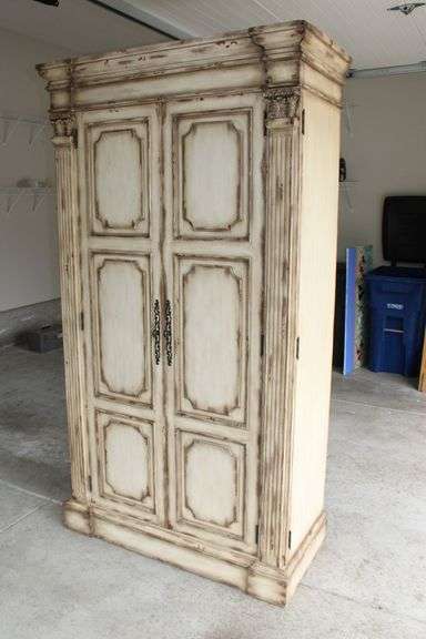 French Provincial Media Armoire Cabinet