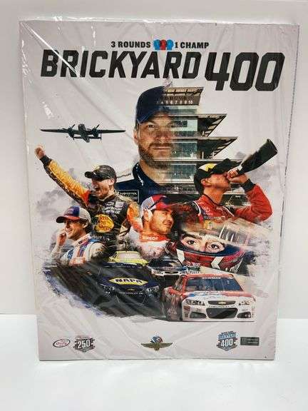 Brantley Gilbert Big Machine Brickyard 400 2017 NASCAR Poster, Featuring IMS and Event Imagery, Seal