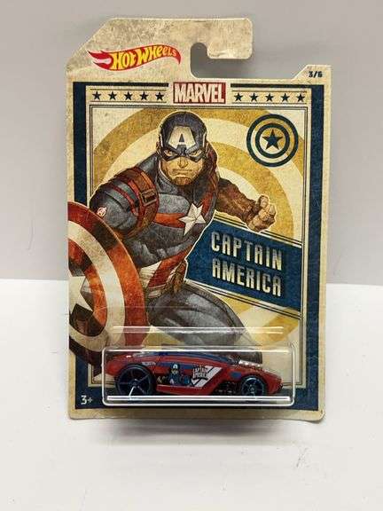 Hot Wheels Marvel Rogue Hog Captain America Die-Cast Car in Original Packaging (3/6 Series) 2016 Mat