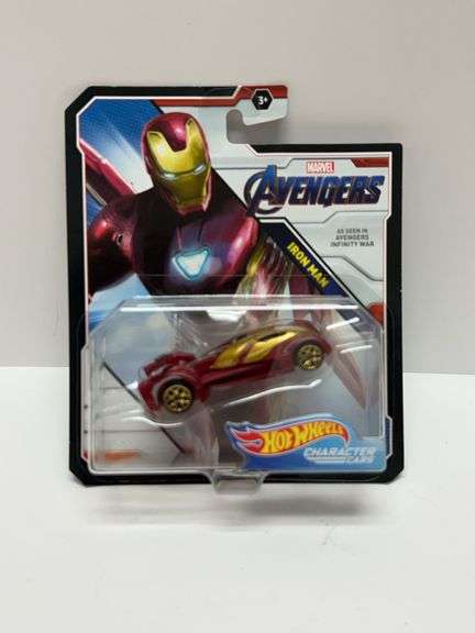 Hot Wheels Marvel Avengers Iron Man Character Car 2019 As Seen in Infinity War, Sealed Carded Packag