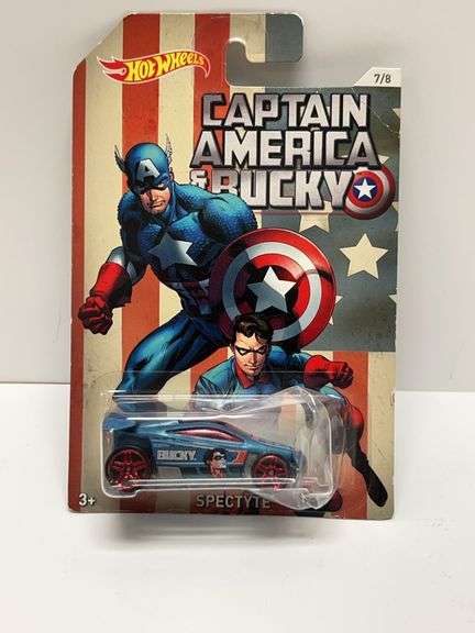 Hot Wheels Marvel Captain America & Bucky Spectyte Die-Cast Car 7/8 (2015) in Original Packaging, DJ