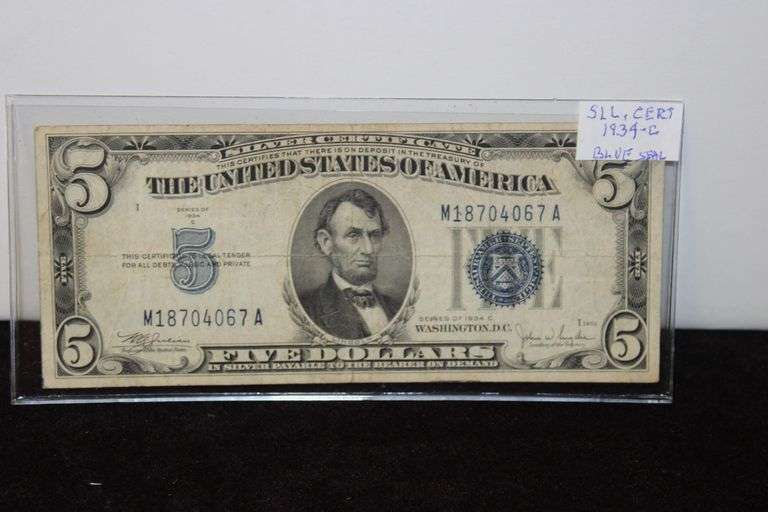 1934-C U.S. Five Dollar Silver Certificate