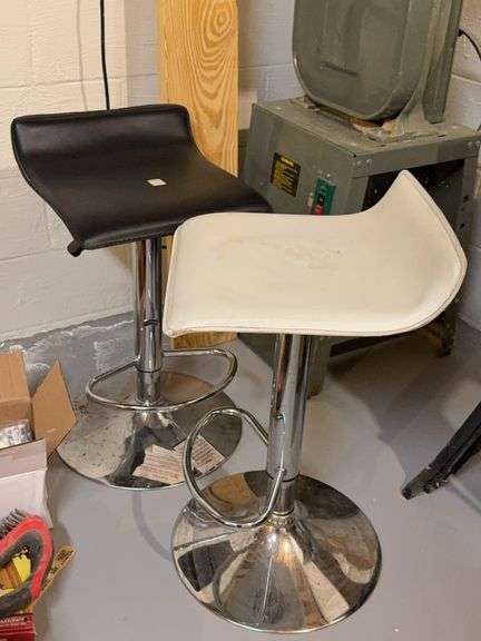 Pair of Modern Adjustable Bar Stools