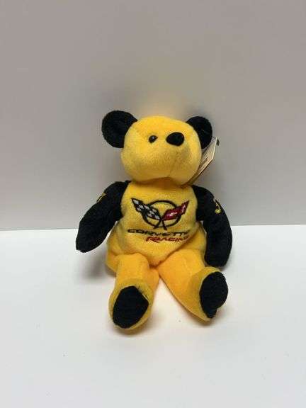 2001 Salvino’s Bammers Corvette Racing Bear With Tag Commemorating Daytona 1-2 Finish Feb 4, 2001 Ha