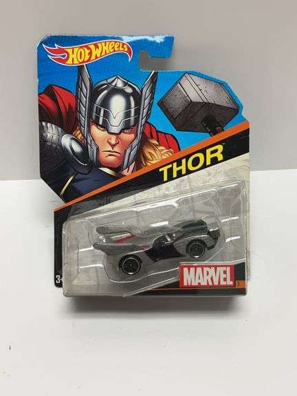 Hot Wheels Marvel Thor Character Car Die-Cast Model, Mattel 2017, Unopened Blister Pack, No. 3 of Se