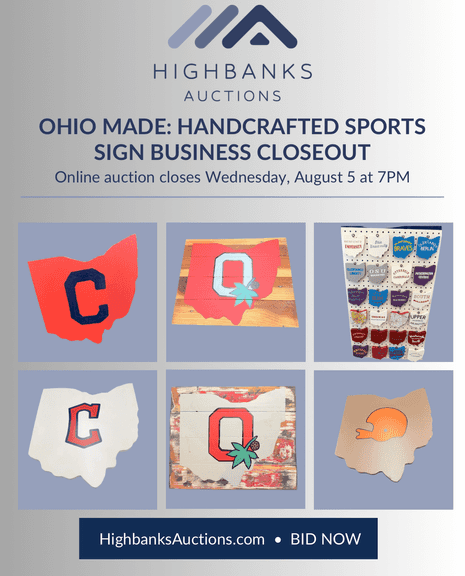 Ohio Sports Sign Auction including Buckeyes, Browns, Guardians, Reds, and much more!