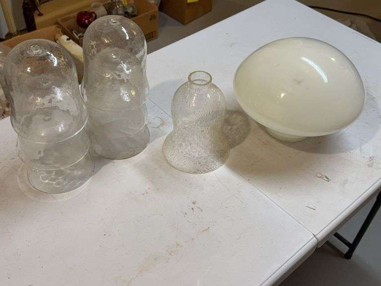 Assorted Glass Lamp Shades