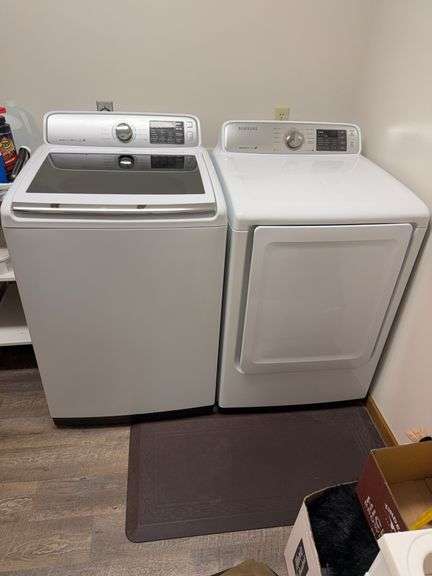 Samsung Smart Care Top Load Washer & Electric Dryer