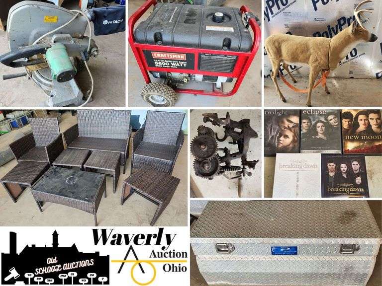 WAVERLY: Sickle Blade Sharpener, Generators, Deer Decoy, Filters, Patio Furniture, & More