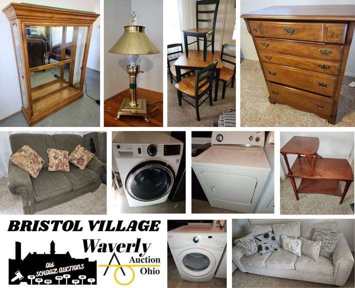 BRISTOL VILLAGE: Appliances, Dual Power Recliner Sofa, Lift Chairs, Medical Beds, Dressers, Side Tables, Area Rugs