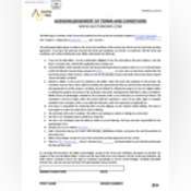 Thumbnail image of Acknowledgement of Terms and Conditions