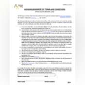 Thumbnail image of Acknowledgement of Terms and Conditions