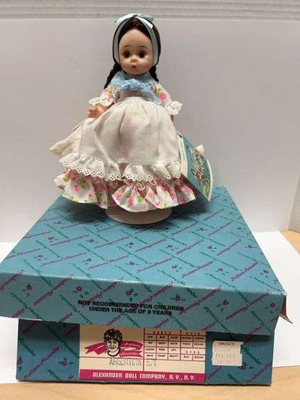 Madame Alexander Argentina 571 Doll 8 Inch with Box, Original Outfit, and Hang Tag, Brown Eyes, Long