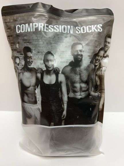 CHARMKING Compression Socks, L/XL Black, New in Original Packaging, Made in China, Sports Recovery G
