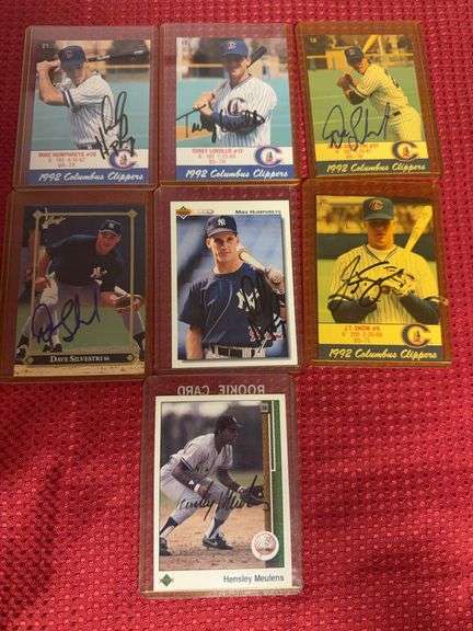 Signed baseball cards
