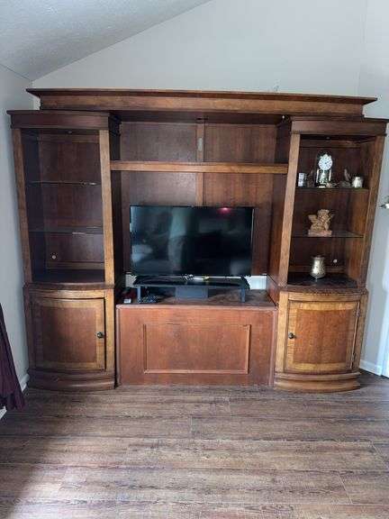Wood Entertainment Center Wall Unit