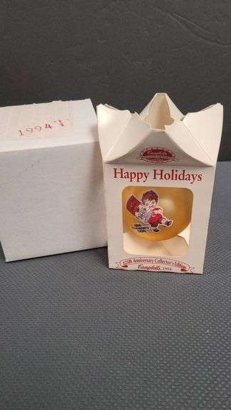 Campbell's 125th Anniversary Collector's Edition Holiday Ornament, 1994, in Original Box with Insert