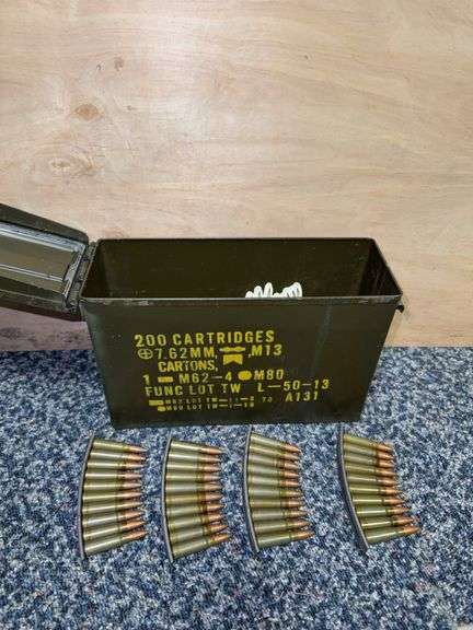 Miscellaneous ammunition in ammo carton