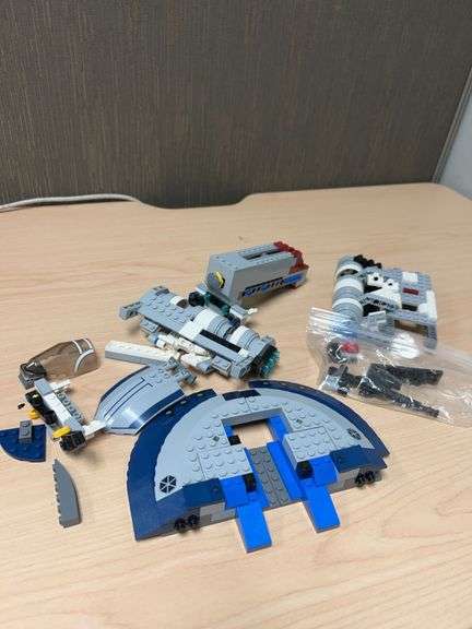 Partial LEGO Star Wars Jango Fett’s Slave I (Set 7153) with Assembled Subsections and Extra Pieces I