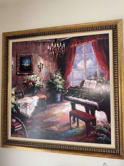 Framed Piano Interior Artwork