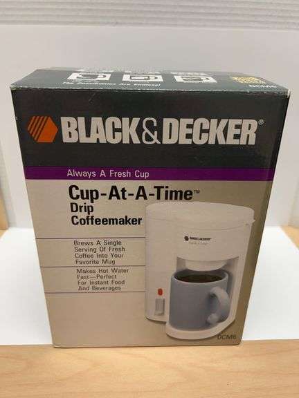 Black & Decker Cup-At-A-Time Drip Coffeemaker DCM6, Single Serve, Original Box