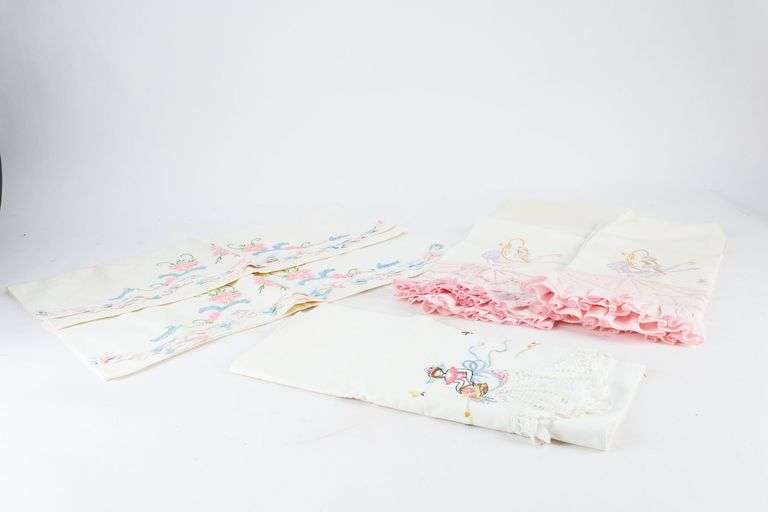 Vintage Embroidered Pillow Cases