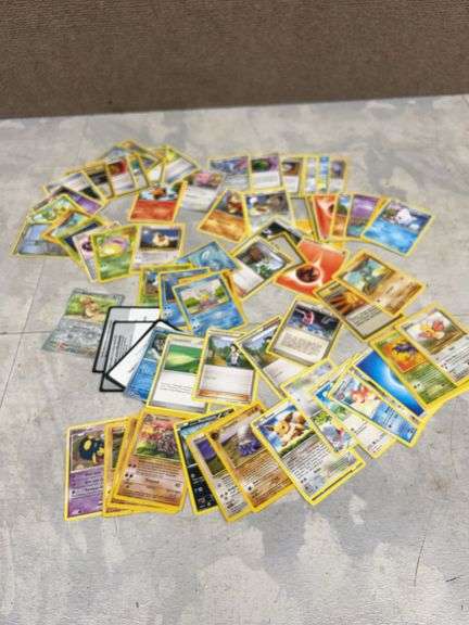 Pokémon Trading Card Game Collection With Trainer, Energy, and Multiple Pokémon Types, 60+ Cards