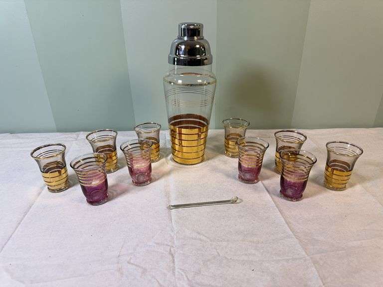 MCM Shaker & Glass Set