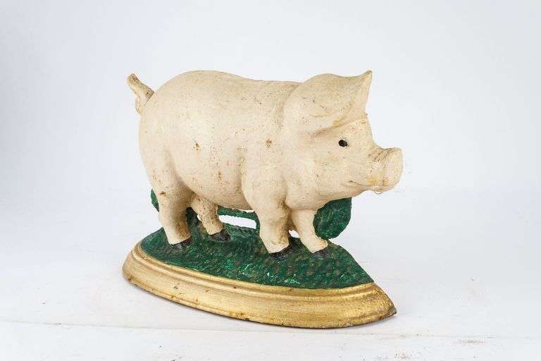 Vintage Cast Iron Pig Doorstop