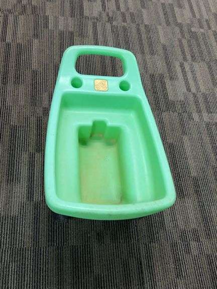 Step2 Model 7140 Green Plastic Wheelbarrow Toy, Dual Wheels, USA Made