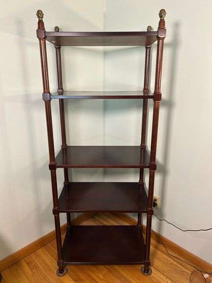 5-Shelf Etagere w/ Brass Finials