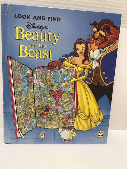 Disney Look and Find Beauty and the Beast Hardcover Picture Puzzle Book ISBN 0-7853-0106-2 1996 Edit