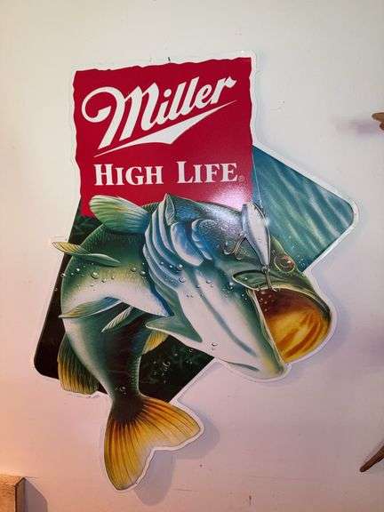 Miller highlife metal beer sign