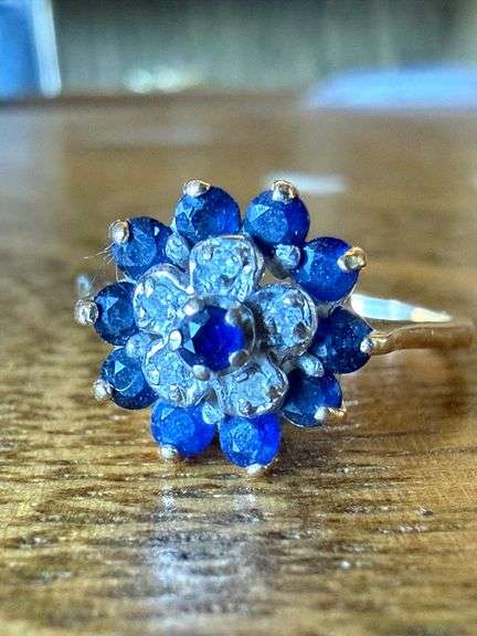 14K Yellow Gold Sapphire Ring