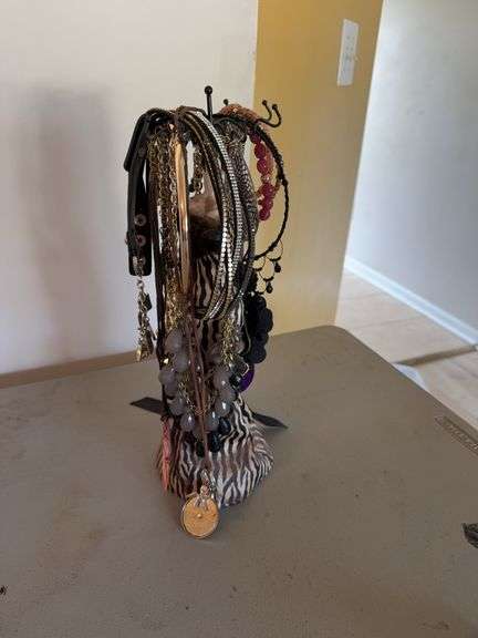 Costume Jewelry with Display Stand