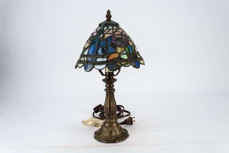 Floral Stained Glass Accent Lamp