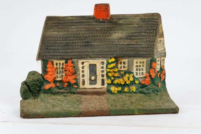Vintage Cast Iron Cottage Doorstop
