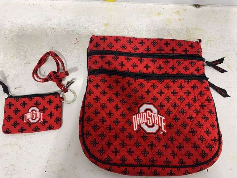 OSU Vera Bradley Triple Zip Hipster Crossbody Bag and ID Lanyard