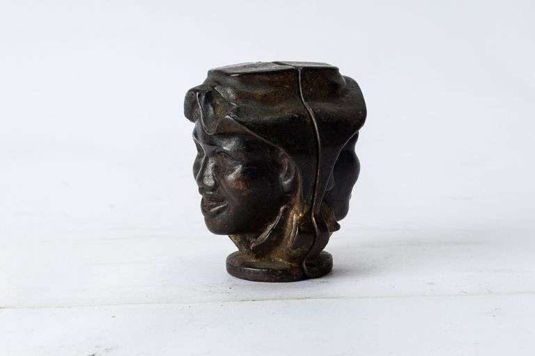 Antique AC Williams Cast Iron Johnny Griffin Penny Bank
